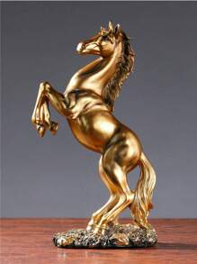 1pc Resin Levitating Victorious Horse Room/Bedroom Decoration Best Gifts Birthday - Gold - View 2