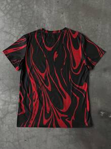 Manfinity LEGND 男士全印花圆领休闲百搭短袖 T 恤 - 彩色 - 查看 2