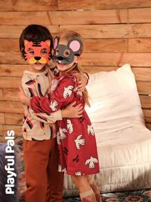 SHEIN 2pcs/Set Boy's Casual Star Print Round Neck Long Sleeve Top And Pants, Autumn - Multicolor - View 13