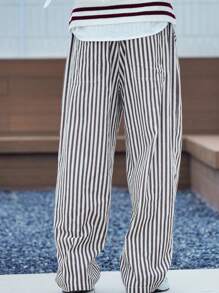 DAZY Men's Striped Wide-Leg Casual Pants, Autumn - Multicolor - View 2