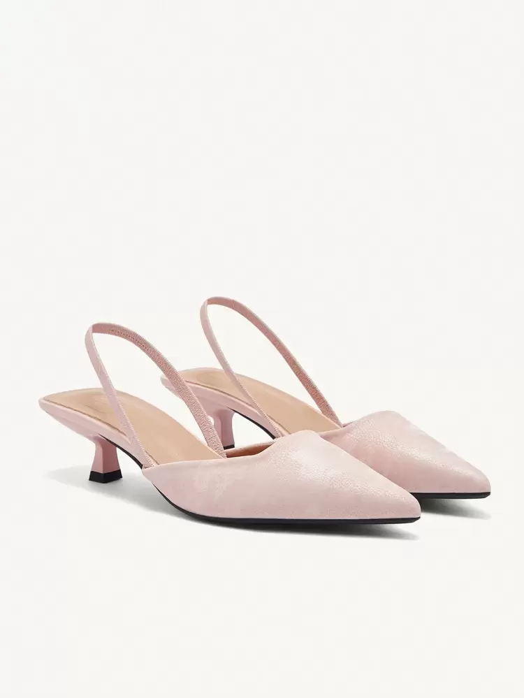 CUCCOO CHICEST Women Shoes Chinese Retro Pointed Kitten Heel Middle Heel Elegant Simple And Elegant Commuting Pink Women's High Heel Shoes Workplace Dating Formal Settings For Christmas Elegant Shoes Wedding Shoes Summer Shoes Bride Shoes