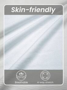 Slayform Minimalist Solid Color Rib Knit Camisole Sports Bra - Grey - View 4