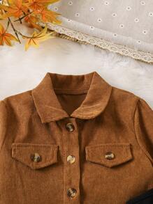 SHEIN 年轻女孩休闲时尚柔软舒适温暖可爱旅游/学校/日常穿着甜美春/秋/冬温暖派对/节日//优雅网眼连衣裙外套和连衣裙套装 - 彩色 - 查看 7