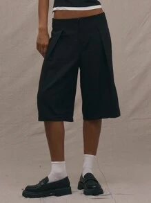 MUSERA Pantalones cortos plisados de talle bajo, estilo callejero de verano de los 90