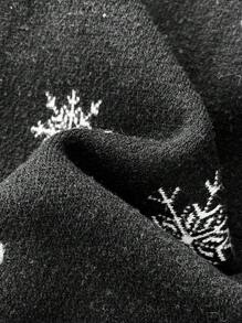 SHEIN Frenchy Plus Size Deer & Snowflake Pattern Christmas Sweater Dress, Casual For Autumn Fall/Winter - Multicolor - View 6