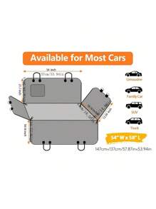 1PC Vỏ bọc ghế ô tô cho chó, ghế sau, chống thấm nước, bảo vệ ghế cho thú cưng, chống trượt, chống trầy xước, có thể giặt được, võng cho ô tô, xe tải, xe SUV, quà tặng ngày lễ Giáng sinh, phụ kiện du lịch cho thú cưng, người yêu chó - màu đen - Xem 3