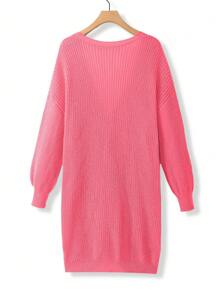 Calvaya 大码休闲日常穿着开衫，带 2 个口袋，秋冬款