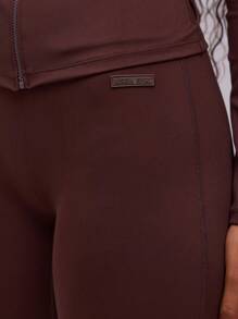 Musera Sport 高腰修身运动紧身裤 健身 跑步 日常健身 瑜伽 普拉提 休闲 - 棕色 - 查看 5