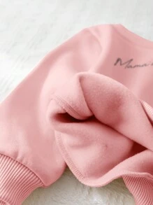 Cozy Pixies 2 件套女婴字母印花圆领套头衫和紧身裤 - 彩色 - 查看 7