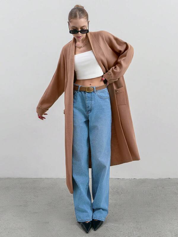 CLARA VERO Cardigan lung cu buzunar special + 600