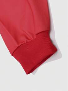 Manfinity Homme Sudadera con capucha minimalista para hombre de talla grande con bloqueo de color, cremallera frontal y estampa de letra