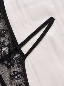 SpicyHot 霓虹绿色女士镂空性感紧身衣内衣外衣，适合外出穿着，坏蛋造型 - 黑色 - 查看 5