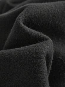 Girlism Teen Girl 2pcs/Set Black, Sweet Knitted Solid Color Knitted Sweatshirt, Bow Decoration, Loose Casual Round Neck Pull Over Bell And Bottoms