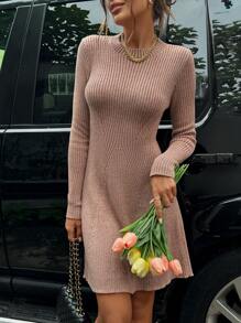 Chiquease Skin-Friendly Fitted Long Sleeve Bodycon Dress Fall Cloth For Women - Multicolor - View 6