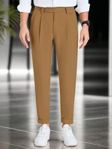 Calvornis Men Solid Color Slim Fit Slim Leg Dress Pants - Multicolor - View 5