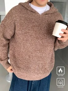 Claim Dot Men's Crew Neck Casual Plain Pullover Sweater, Long Sleeve, Simple Design, For Going Out, Friends, Fall/Winter - Multicolor - View 1