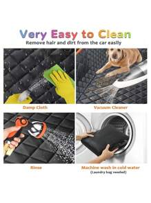 1PC Vỏ bọc ghế ô tô cho chó, ghế sau, chống thấm nước, bảo vệ ghế cho thú cưng, chống trượt, chống trầy xước, có thể giặt được, võng cho ô tô, xe tải, xe SUV, quà tặng ngày lễ Giáng sinh, phụ kiện du lịch cho thú cưng, người yêu chó - màu đen - Xem 4