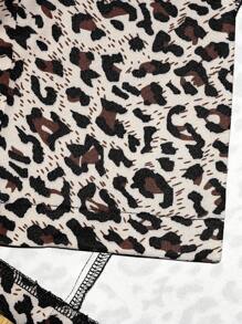 Zolique Áo khoác vest cổ phẳng họa tiết da báo chắp vá hàng khuy đơn cho nữ, mùa thu - màu đen - Xem 7