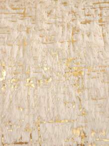1 pièce Housse de coussin en peluche d'hiver avec impression de feuille, décoration d'intérieur décontractée - Beige - Voir 6