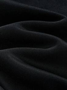 SHEIN Áo nỉ dáng rộng thoải mái cho bé trai tuổi teen, có họa tiết. - màu đen - Xem 6