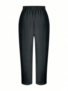 Calvaya Plus Size Women Solid Color Pleated Tapered Casual/Business Trousers Graduation,Back To School,Teacher Outfits For Women Winter Fall Autumn