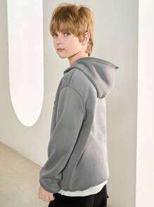 SHEIN Leap Crew Tween Boys Casual Print Text Comfortable Pullover Sweatshirt