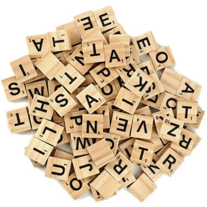 100pcs Wooden Alphabet Blocks Diy Gift Box Decoration & Letter Spelling Game,Valentine's Day, Valentines Wedding, Birthday  Wedding Decor Room Decoration Stuff Home,School Supplies,Back To School,Halloween,Christmas