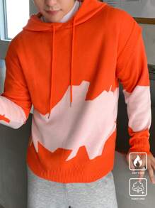 Claim Dot Men's Solid Color Patchwork Simple Hoodie Casual Sweater