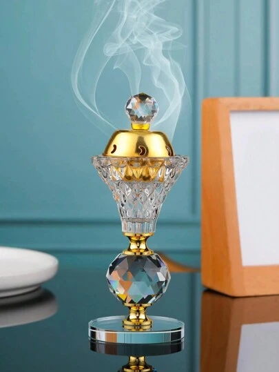 Creative Crystal Incense Burner Home Furnishings Ornaments , Spooky, Autumn, Festival, Holiday , Winter, Holiday, Festival Valentine's Day, Valentines Wedding, Birthday, Room Decor, Ramadan Decoration, Home Decor Living Room, Office Decor Items, Bedroom Decor,Fall Decor