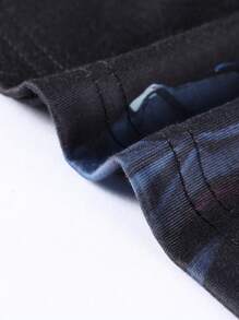 Manfinity LEGND 男士休闲圣诞圣诞老人印花短袖黑色 T 恤，男友礼物