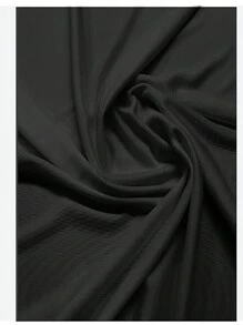 EURMUSE 女士纯色落肩长袖长开衫，休闲秋冬 - 黑色 - 查看 9