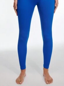 TypaGal Solid Colour Basic Ribbed Contour Gym Leggings