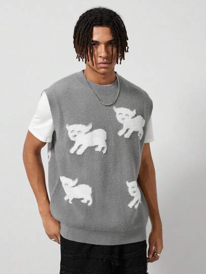 Street Life Uomo Canottiera Con Collo Tondo, Casual E Comoda Maglia Senza Maniche Spaziosa E Divertente, Per La Scuola