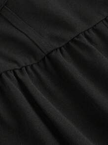 SHEIN MOD 大码女式蝴蝶结无袖阔腿连体裤