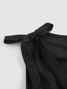 SHEIN MOD 大码女式蝴蝶结无袖阔腿连体裤