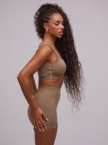 Musera Sport Square Neck Crop Sports Tank Top , Padel, Tennis, Pickleball Gym Fitness