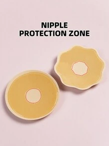 2pcs/Set Reusable Nipple Covers For Women - Apricot - View 3