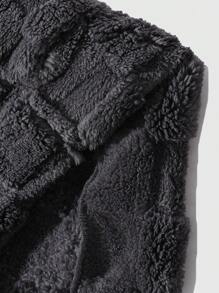 Manfinity Hypemode 男士运动衫，珊瑚绒，保暖毛绒，男友礼物，提花面料，灰色男士运动衫