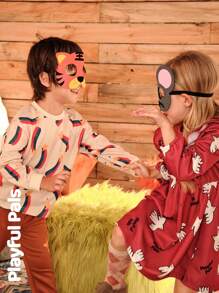 SHEIN 2pcs/Set Boy's Casual Star Print Round Neck Long Sleeve Top And Pants, Autumn - Multicolor - View 11