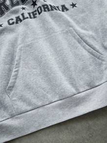 SHEIN 2 stuks/set tienerjongens losse patroon hoodie en joggingbroek set