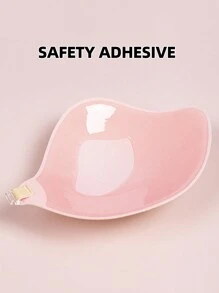 1pc Manggo Front-Closure Sticky Bra - Apricot - View 5