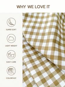 1pc 100% Polyester Micro-Grid AB Version Envelope Pillow Case, Excluding Filler - Multicolor - View 3