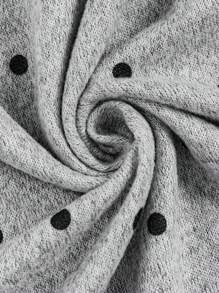 EMERY ROSE Áo thun dài tay chấm bi mềm mại dành cho nữ, phong cách tươi trẻ thanh lịch, mới cho đầu thu 2024 Áo thun giữ nhiệt cỡ lớn Quần áo mùa thu, cho mùa đông - Xám - Xem 6