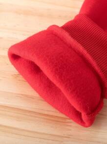 GraphicGems 2 件装男婴趣味字母印花保暖连帽运动衫和裤子套装，秋冬款