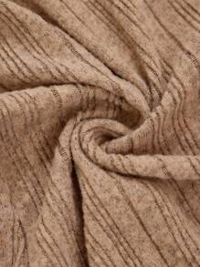 Modelyn 2 件套女士亲肤羊毛丝带吊带连衣裙，带长袖内搭 2 件套 - 卡其色 - 查看 3