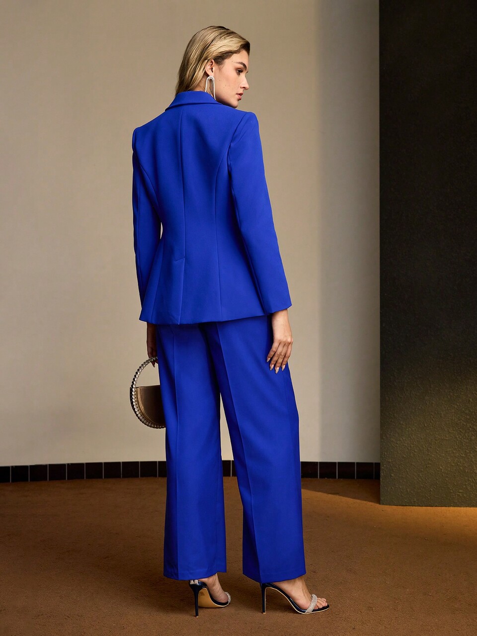 MOTF Soiréza SOLID PEAK COLLAR SINGLE BREASTED PLACKET PARTY BLAZER