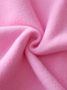 SHEIN EZwear 女士秋冬款狗狗印花圆领长袖羊毛衫 - 淺粉色 - 查看 4