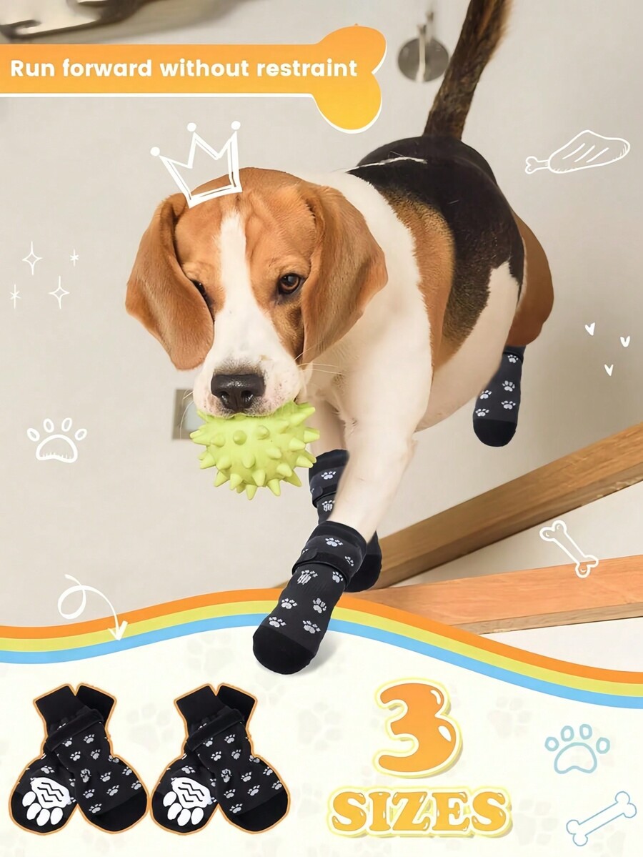 2 Pares de Meias Antiderrapantes para Cachorros Meias de Tração com