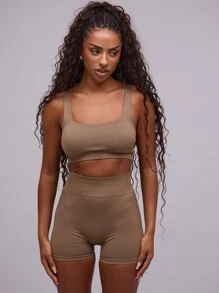 Musera Sport Square Neck Crop Sports Tank Top , Padel, Tennis, Pickleball Gym Fitness