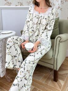 CottageSlumber Bộ đồ ngủ ren họa tiết hoa cho nữ - Nhiều màu - Xem 6